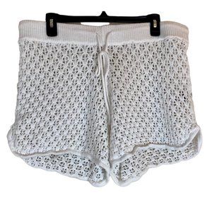 Tabia Majors Fashion To Figure White Cover Up See Through Shorts 1X